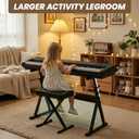 Adjustable Z-Style Piano Keyboard Stand for 54-88 Key Digital Pianos - Heavy-Duty Support with Height Markings, Tool-Free Assembly & Non-Slip Stability, Professional Piano Stand for Stage & Home Studio with More Comfortable Legroom