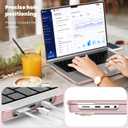 Designed for MacBook Pro 14 Inch Case 2021 2022 2023 2024 2025 Release A3434 A3112 M5 A3112 A3401 A3185 M4 A2918 A2992 M3 A2779 M2 A2442 M1 Pro/Max Protective Premium Leather Case, Pink