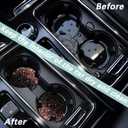 2 Pack Car Cup Holder Rose Gold Coasters Absorbent Ceramic Coaster for Cup Holders Fashion Car Interior Accessories for Men Drink Coaster for Women