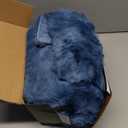 blunique Ultra Soft Cozy Faux Fur Throw Blanket, Fuzzy Plush Thick Bubble Blanket, Oversize Luxury Fluffy Blanket for Couch, Sofa, Bedroom, and Living Room,50x60 Inches,Blue