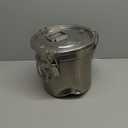 DYNAMI 5.5Gal 304 Stainless Steel Airtight Container with Lid and Locking Clamp,17-38Lbs Metal Bucket Large Stainless Steel Canisters for Kitchen,Dog Food/Bird Seed/Coffee Storage Container(21L)