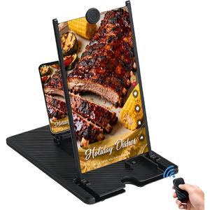 12" Screen Magnifier for Cell Phone with Bluetooth Remote,3D HD Magnifing Screen Enlarger Projector for Movies Videos Gaming,Foldable Phone Stand Holder with Screen Amplifier Fits All Smartphones