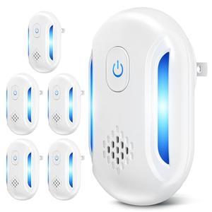 Ultrasonic Mouse & Pest Indoor Repeller Plug-in, Repellent for Mice, Rats, Roaches, Bugs, Ants, Spiders, 2 Mode (5 Pack)