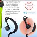 commountain SL300 SL3500e Earpiece with Mic Compatible for Motorola Radios TLK 100 TLK 110 SL7550 SL7550e SL7580 SL7580e SL7590 SL7590e SLN 1000, TLK100 TLK110 SL Series, G Earhook Headset-5 Pack