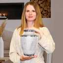 Trupoint Memorials Cremation Urns for Human Ashes, Decorative Burial Urn for Adult Men and Women, Large Opal with Silver Lining