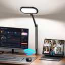 LED Desk Lamps for Home Office, Dual-Sided Soft Light with Stepless Remote