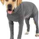 Dog Onesie After Surgery Recovery Suit for Small Miedium Large Female Male Neuter Dogs Pet Surgical Anxiety Body Suits Claming Pajamas (XXL, Grey)