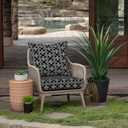 Arden Outdoor Deep Seat Cushion Set, Foam, 24x24, Black Global Stripe, 1 Pack