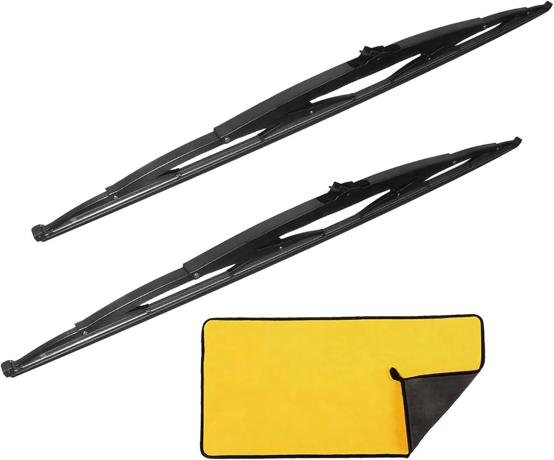 40 Inch Wiper Blade RV Pair or Motorhome rv windshield wipers 16mm J Hook with 1pcs Car wash towel 40"/40"