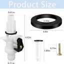 13168 Upgraded RV Toilet Water Valve Kit, RV Toilet Parts Compatible with Thetford Aqua Magic IV Toilets High and Low Models, Freeze Resistance and Leak Resistance Toilet Valve Replacement Kit