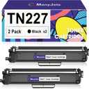 TN227 Compatible Toner Cartridge Replacement for Brother TN227BK TN 227 BK TN223 Work with HL-L3210CW HL-L3290CDW HL-L3270CDW MFC-L3750CDW MFC-L3710CW HL-L3230CDW MFC-L3770CDW (Black,2-Pack)