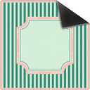 Green Stripe Mahjong Mat 31.5x31.5 Inch, Pink Stripes Decorative Frame Non-Slip and Noise Reduction Mah Jong Table Mat Cover Gifts for Mahjong Lovers Poker Board Games Dominoes