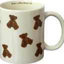 Cute Vintage Cartoon Bear Mugs Ceramic Coffee Mug Water Cup 350ml/12oz Funny Novelty Gift for Women Girls