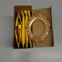 5 Pcs Vintage Mini Picture Frames Small Antique Resin Photo Frame Wall Hanging for DIY Jewelry Display Photography Christmas Photo Holiday Party Decoration (Gold)