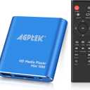 HDMI Media Player, Blue Mini 1080p Full-HD Ultra HDMI MP4 Player for -MKV/RM/ MP4 / AVI etc- HDD USB Flash Drive/HDD and SD Card