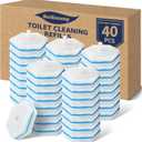 40 Count Toilet Bowl Wand Refills, Disposable Toilet Cleaner Refills, Disposable Wand Heads Compatible with Clorox and the Most Toilet Brushes