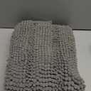 Bcoimo 24"17" Chenille Bath Mat  Non-Slip with Backing Bath Rug Ultra-Absorbent and Machine Washable Bathroom Mat Quick-Dry Design. Ideal for Bathroom and Tub Areas (Grey)