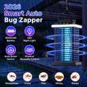 Bug Zapper Outdoor, 2026 Upgraded 3 in 1 Rechargeable Bug Zapper with 5000mAh Battery & LED Night Light, 4000V Cordless Waterproof Mosquito Zapper for Outside,Patio,Backyard,Garden Black