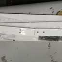 BAMEOS Wall-Mounted Wood Shelf with 5 Dual Hooks for Bathroom, Living Room, Bedroom (White-with Shelf)