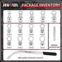 15PCS Universal Auxiliary Idler Belt Tensioner Pulley Removal Tool Kit, 12-Point 12-19mm (0.47"-0.74") Serpentine Belt Tension Pulley Wrench Set, Engine Timing Belt Tensioning Nut Bolt Screw Remover