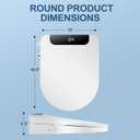Electric Bidet Toilet Seat, Warm Water with Air Dryer, Heated Seat and Slow Close Lid, Front and Rear Wash, LED Nightlight, Wireless Remote, Round, 102D