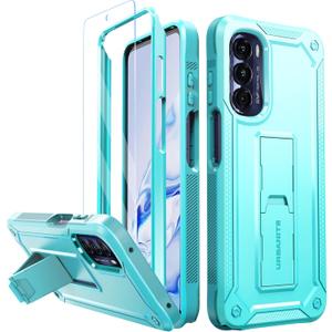 URBANITE for Motorola Moto G Stylus 5G (2022) Case, Military Grade Rugged Shockproof Protective Cover with Screen Protector and Kickstand (Sky Blue)