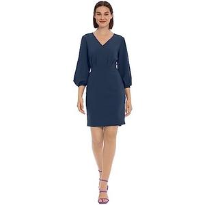 Donna Morgan Women's Long Sleeve V-Neck Dress, Size 2