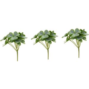 Amosfun 3 Bunches Potted Material Day Exquisite Bush Decorations Green Patricks St Faux Plants Fake Branch for Clover Simulation Silk Party Adornment Simulated Branc Leaves Vase