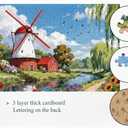 1000 Pieces Jigsaw Puzzles for Adults, Seasons Series - Beautiful Nature Art, Meditative Stress Relief Game, Large 28" x 20", Great Gift for Nature LoversBloom Village