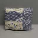 vctops 2-Piece Boho Cotton Quilted Bed Pillow Shams Floral Printed Patchwork Pillow Shams Set, Standard Size (510 Blue, 20"x28")