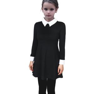 Berlune Girls Halloween Costume Dress Black Victorian Collar Costume for Girls Gothic Dress Halloween Cosplay Outfit
