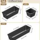 Canfanni 13 Pack Plastic Drawer Organizers Set, 3 Sizes Desk Drawer Organizer Trays for Vanity and Makeup Organizer, Organization and Storage for Makeup, Kitchen Utensils, Bathroom and Office(Black)