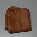 MANDIOO Set of 2 Faux Leather Decorative Throw Pillow Covers Modern Solid Outdoor Cushion Cases Luxury Pillowcases for Couch Sofa Bed 16x16 Inches Brown