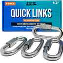 316 Stainless Steel Locking Chain Link, Threaded Quick Link Chain Connector