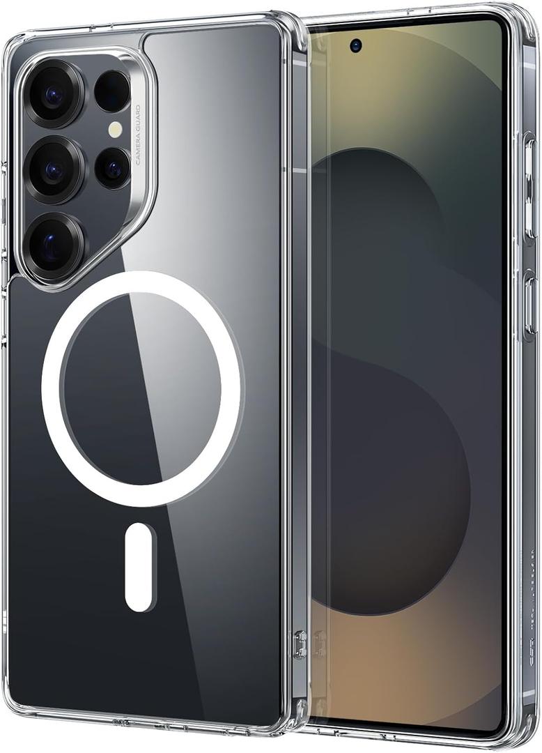 ESR for Samsung Galaxy S25 Ultra Phone Case, Compatible with MagSafe, Magnetic Case for S25 Ultra, Military-Grade Protection, Yellowing Resistant, Classic Series, Clear | Magnetic Case, Yellowing Resistant