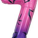 40-inch Number 6 Balloons, suitable for K-pop themed tattoo designs, large number foil balloons, perfect for K-pop themed parties, anniversary celebrations and birthday parties. (Colorful, 7)