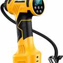 Tire Inflator Portable Air Compressor Built in - Corded/Cordless Tire Inflator - & 12V DC, Faster Inflation Handheld Air Compressor, 160PSI Air Pump for Car, SUV, Moto