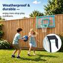 Mini Basketball Hoop Indoor – Over Door Basketball Set w/ 17"x11" Shatterproof Backboard, Foam-Padded Door Protection, Quiet Slam Dunk, 3 Mini Balls & Pump, No Tools Required