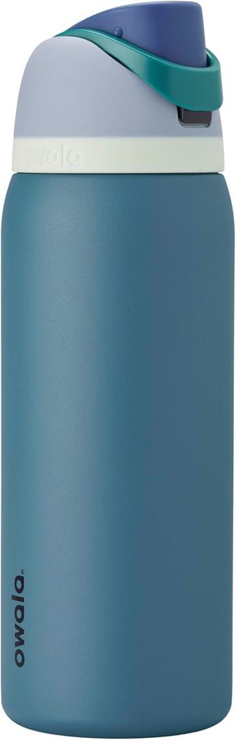 Owala FreeSip Insulated Stainless Steel Water Bottle with Straw, BPA-Free Sports Water Bottle, Great for Travel, 32 Oz, Denim