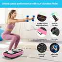 SoftGym Vibration Plate Exercise Machine for Lymphatic Drainage,Power Vibrate Stand Shake Board 450 Lbs Capacity Whole Body Workout Waver with Fitness Resistance Bands Weight Loss Gifts for Women Men
