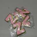 5 x Letter Patches Varsity Glitters Chenille,3 PCS SPRT Iron on Pink Letter Patch,Alphabet Cloth Patch for Team Costume Decoration 3.1in Height Z (3 Pieces)