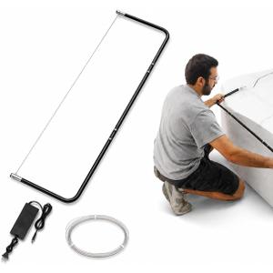 Adjustable 2FT4FT Hot Wire Foam Cutter with Two Sets of Heating Wires, Heavy-Duty, Adjustable Foam Cutter Wire Multi-Heat Power Supply, Aluminum Alloy Frame for Styrofoam, EIFS, XPS & EPS