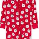 Little Me Clothes for Baby Boys' and Girls' Holiday Footies and Cap Set Romper Sleeper, Newborn to 18 Months (Lipstick Red Santa)