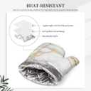 Oven Mitts and Pot Holders Marble White Gold Silicone Kitchen Accessories Set of 4 Heat Resistant Long Gloves Potholder Non-Slip Grip for Chef Cooking,Baking,Grilling,BBQ