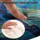 Hokafenle Ergonomic Mouse Pad Wrist Support, Terraced Slope Carpal Tunnel Wrist Pad for Mouse with Unibody Memory Foam, Wrist Rest Pain Relief Mousepad (Starry Night, 11.8x7.9 in)