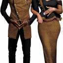 African Print Dresses for Women Matching Couple Outfits Men Clothes Jacket and Pant Sets Party Wear 3XL