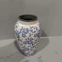 Vintage Blue and White Vase Porcelain Flower Vase Ceramic for Home Decor Rustic 9.7" H