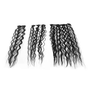 Full Head Curly Wave Hair Extensions for Women Clips Synthetic Hairpieces Natural Black for Thinning Hair Quick and Easy Application Realistic Blending
