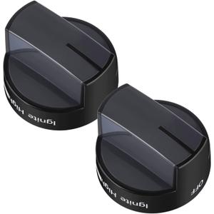 W10339442 Whirlpool Stove Knobs Cooktop Surface Burner Control Knobs Black Compatible with Whirlpool Gas Range/Stove/Oven - Repalces: W10339442, WPW10339442VP, 2311008, AP6019877 (2 Pack)