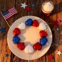 HipTree Mini Patriotic 4th of July Tree Ornaments Decorations,12ct 1.57Inch Red White Blue Heart Shaped Baubles for Memorial Day, Independence Day,Veterans Day, Flag Day,American Party Decorations